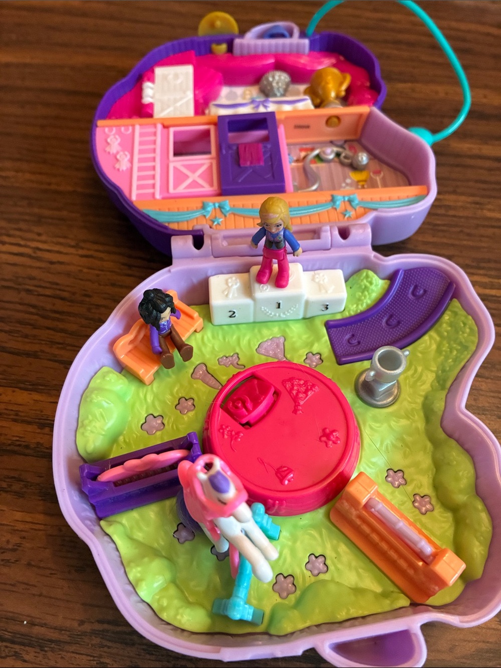 Mini Pony Playset Case with Pink, Purple, Green & Blue Details